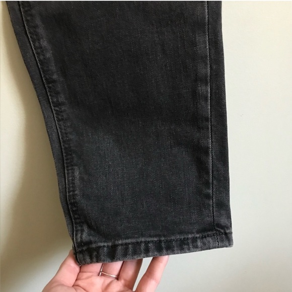 NWT Frank & Oak / The Stevie High Waisted Tapered Jean in Washed Black - Picture 6 of 13